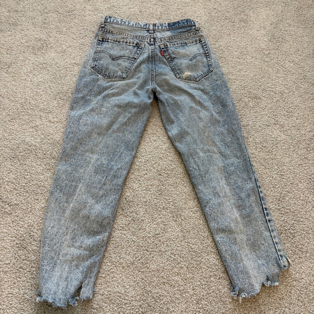 Vintage Levi's 505‎ Jeans Womens 29 Acid Wash 1970s Big E Distressed Retro - Picture 11 of 16